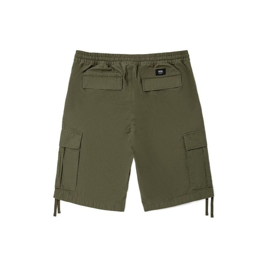 Vans Solid Color Loose Fit Sports Woven Cargo Shorts Men Shorts Army-Green VN0A54E5KCZ