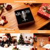 Christmas Holiday Transparent Elk-Shaped Thick Glass Egg Cups Set of 2  Festive Birthday Gift in a Colorful Box