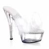 2025 Mao Mao High Heels 15CM Stiletto, Plateau-Sandalen Transparent Kristallschuhe Hochzeitsschuhe Bankett High Heels