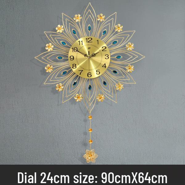 

Европейские роскошные настенные часы «Павлин» для элегантного декора гостиной