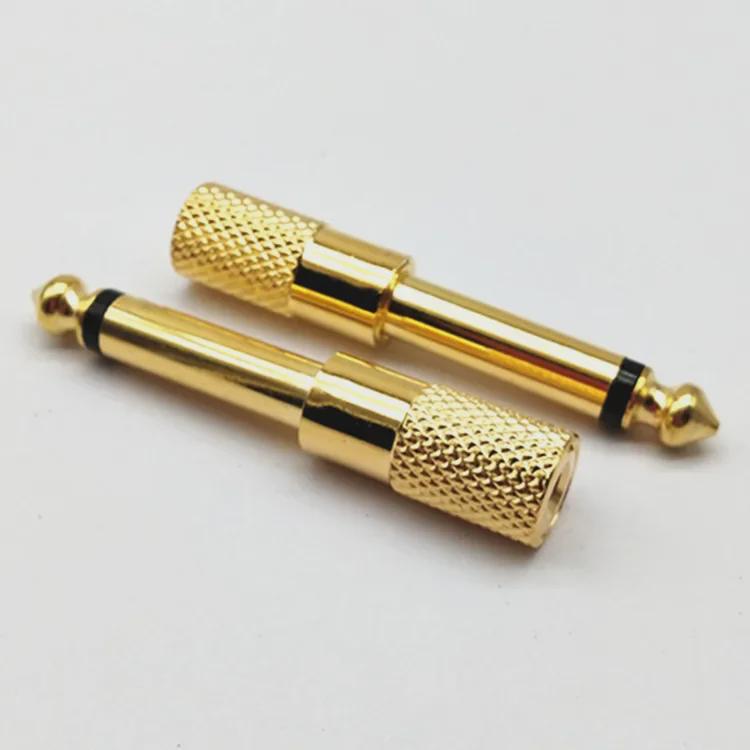 Gold-plated 6.35mm Male To 3.5mm Female Mono Adapter for Microphone/Headset