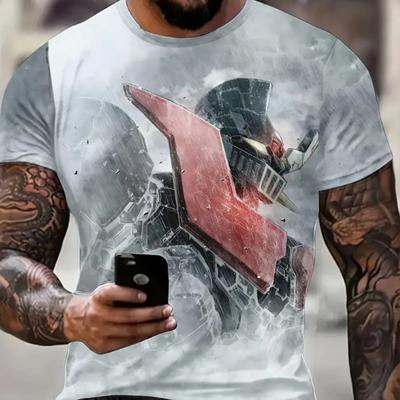 New Summer Men's Fashion T-shirt Personality 3D Anime Printed Men's T-shirt Top