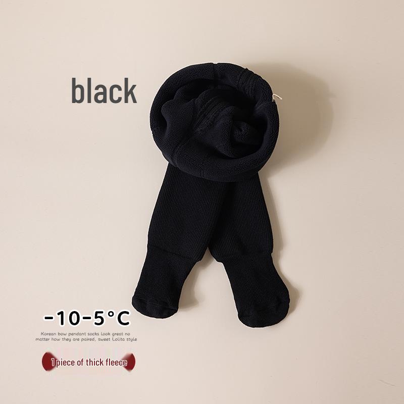 Winter Fleece-Lined Baby Leggings: Warm, Open-Crotch, Thickened One-Piece Pants for Children