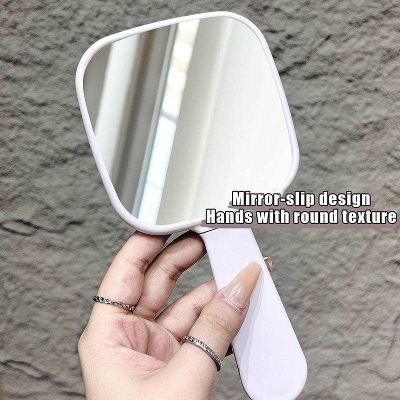 Portable Bow Cute Pink Mirror Comb Handheld Mirror Comb Extracted Integrated Hair Brush Massage Styling Tool Make Up Mirror