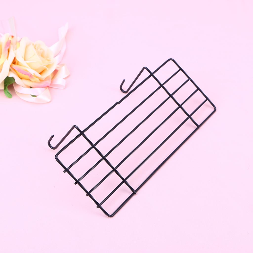 Photo Wall Hanging Holder Grid Art Hooks Accessory Basket for Wire Shelves Storage Panel Black Accessories Baskets