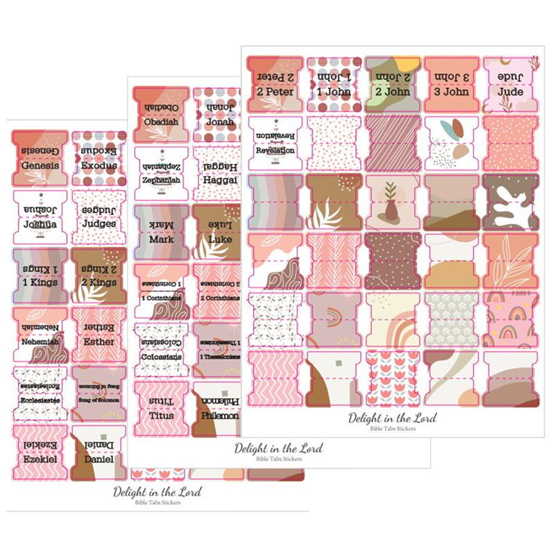 3 Sheets(90Pcs) Bible Tabs Large Print And Easy-To-Read Bible Journaling Supplies Self-Adhesive Index Label Sticker Stationery