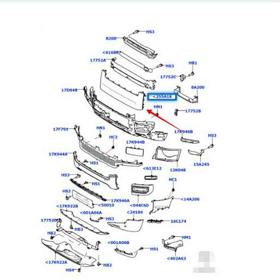 LR132628 Grille Cover for 2020 Land Rover Defender