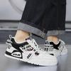 Herren Casual PU Leder Boardschuhe Graffiti Vielseitige Herren Freizeit Sneaker Outdoor Tennis Wandern Sportschuhe Masculino