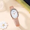 Light Luxury Fritillary Oval Watch Women'S Niche High-End Alloy Waterproof Women'S Watch