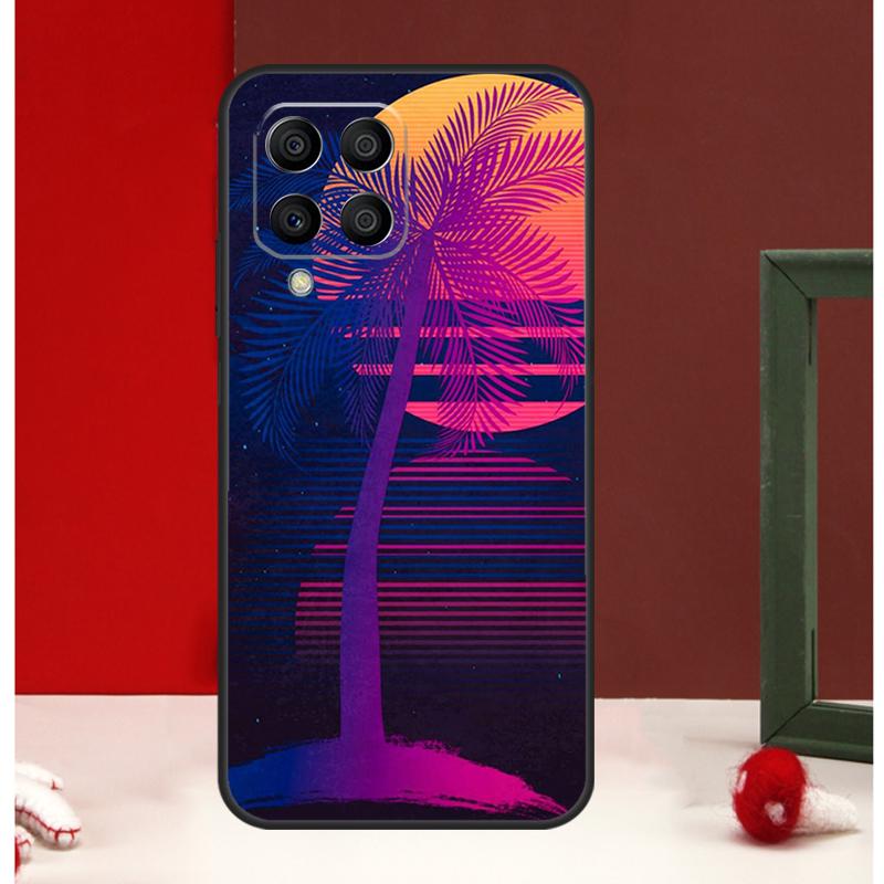 Retrowave Neon Palms Tree Case For Samsung Galaxy M12 M32 M52 M06 M16 M36 M56 M33 M15 M55 M31 M13 M14 M53 M35 M34 M54