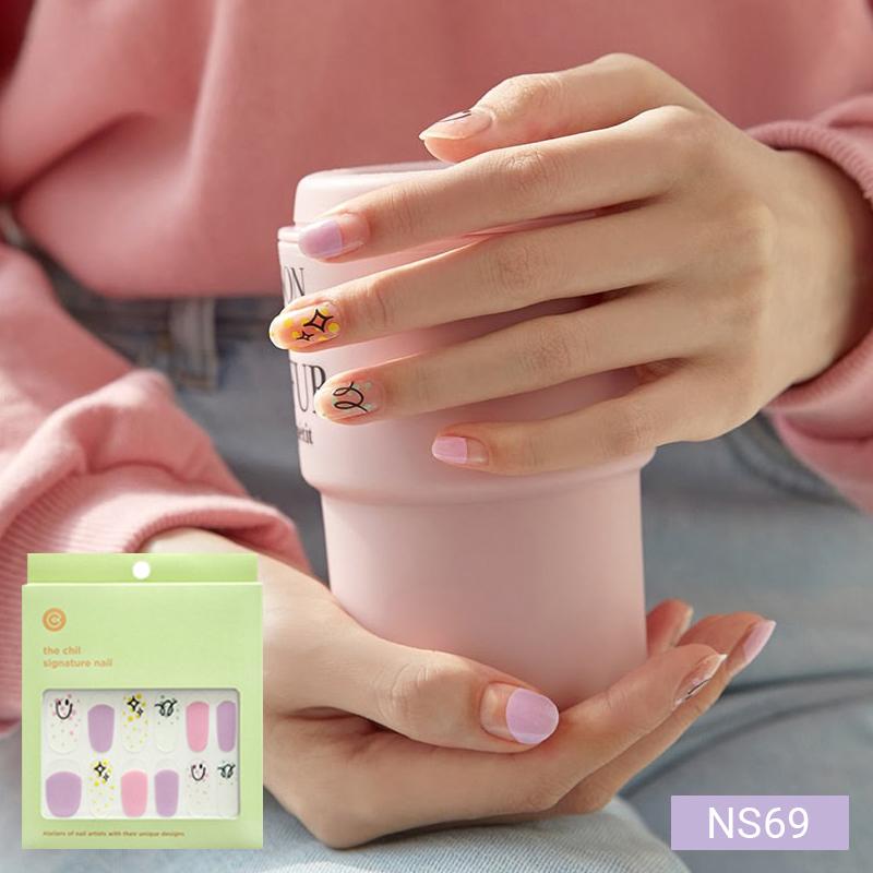 Vibrant Pop Nail Stickers 24pcs | Self-Adhesive Strips, Rainbow &Neon Mix, Quick 5-Min Manicure
