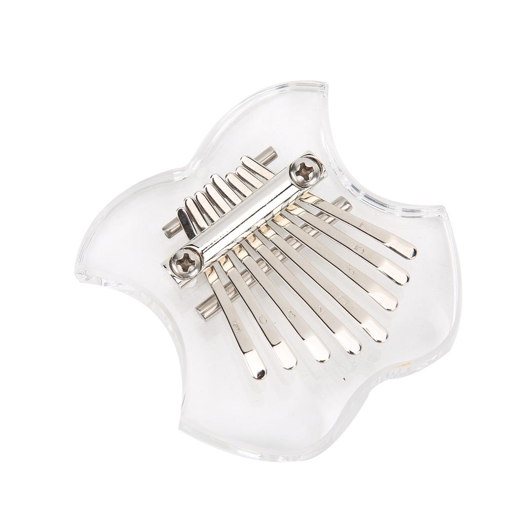 Thumb Piano Crystal Mini Portable Fruit Mbira Music Instrument for Beginners 8 Keys