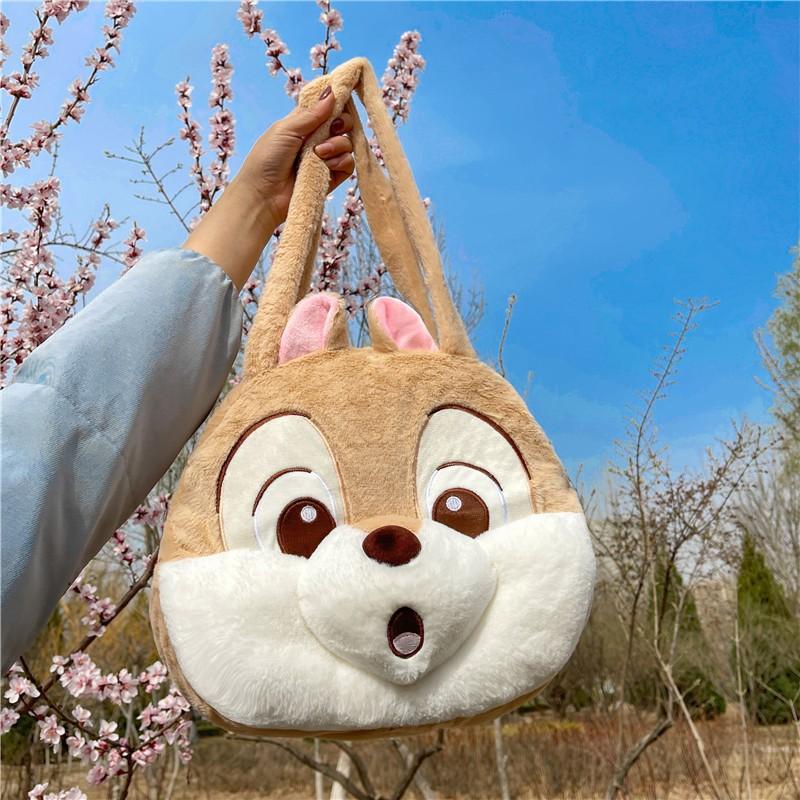 New Plush Toy Strawberry Bear Squirrel Big Satchel Doll