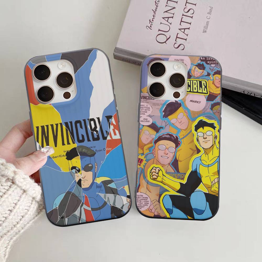 Popular Superhero Series I-Invincible Soft Corrugated Phone Case For IPhone 11 12 13 14 15 16 17 Pro Max Plus Pro