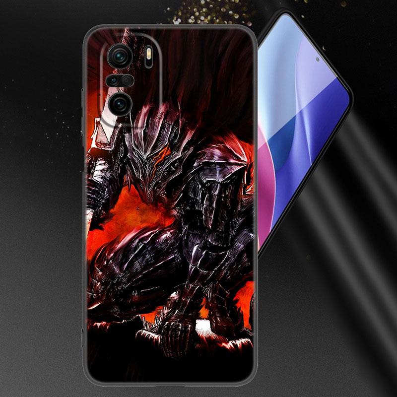 Anime Berserk Guts Phone Case For Xiaomi Mi POCO X3 NFC GT M4 M3 12 11T 10T Pro A3 11 Lite NE 5G 12X 11i F3 Soft TPU Black Cover