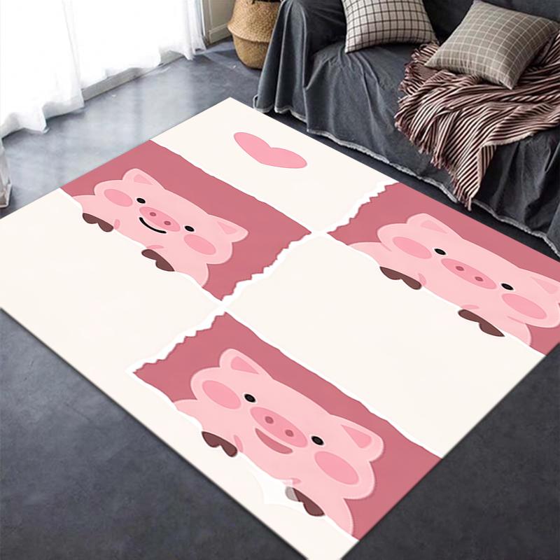 2025 New Cute Pink Pig Carpet Rug for Living Room Bedroom Home Sofa Decoration,Kids Play Non-slip Floor Mat