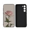 Clear Simple Flower For Samsung Galaxy S25 S24 S23 Ultra S22 S21 Plus S20 Black Soft Silicone Protective Case