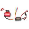 3650 3100KV Brushless Motor with Heat Sink and 60A Waterproof Electronic Speed Controller Set for 1/10 RC Car