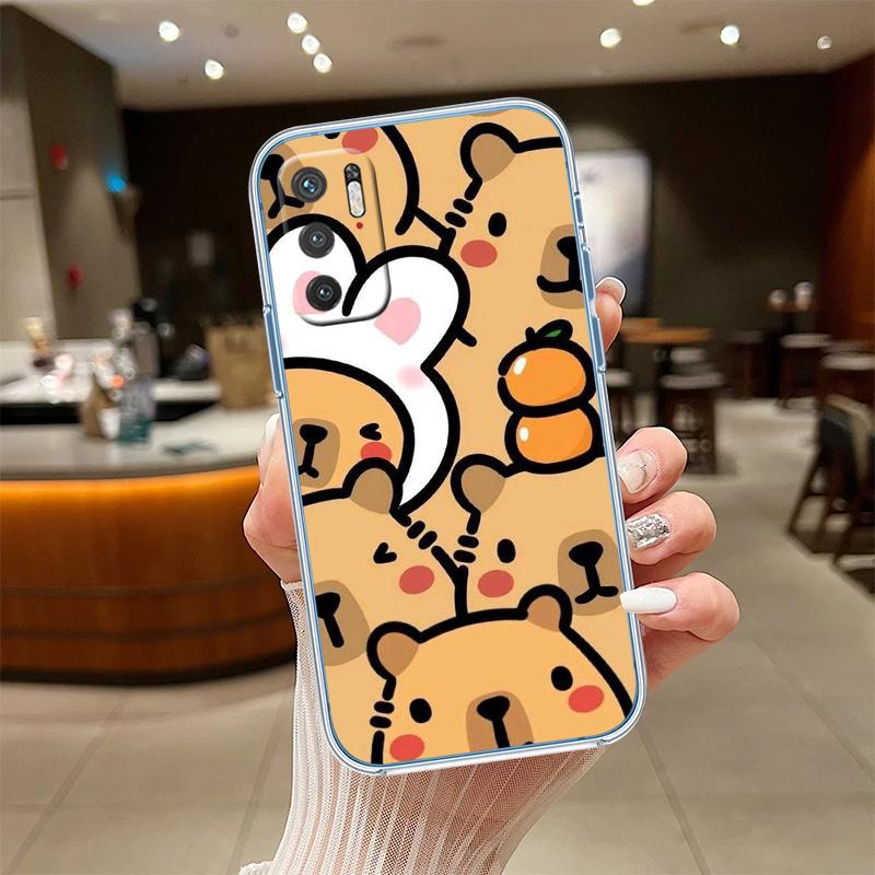 

NH13 Cartoon Capybara Transparent Phone Case for Motorola Moto Edge 20 30 40 50 S30 Fusion Ultra Pro Neo Lite + G200 G23 Motorola Edge 40 Neo