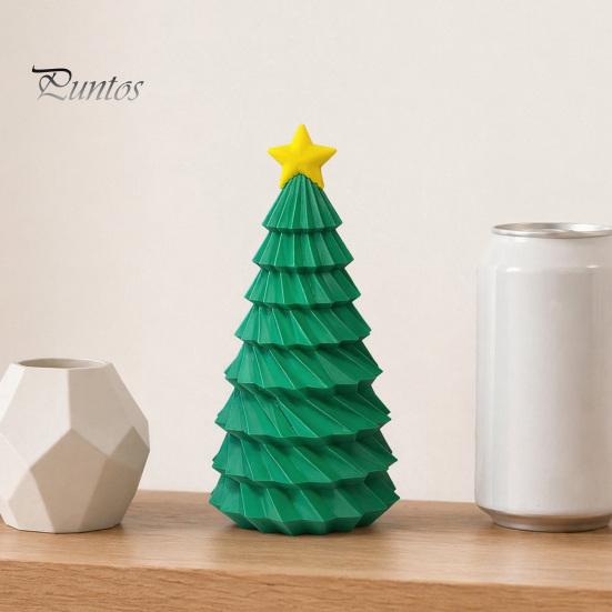 Star Topper Tree Statue 3D Printed Christmas Figurine, Yellow Statue, Mini Small Ornament Decoration for Home Office, Gift Xmas Holiday Party