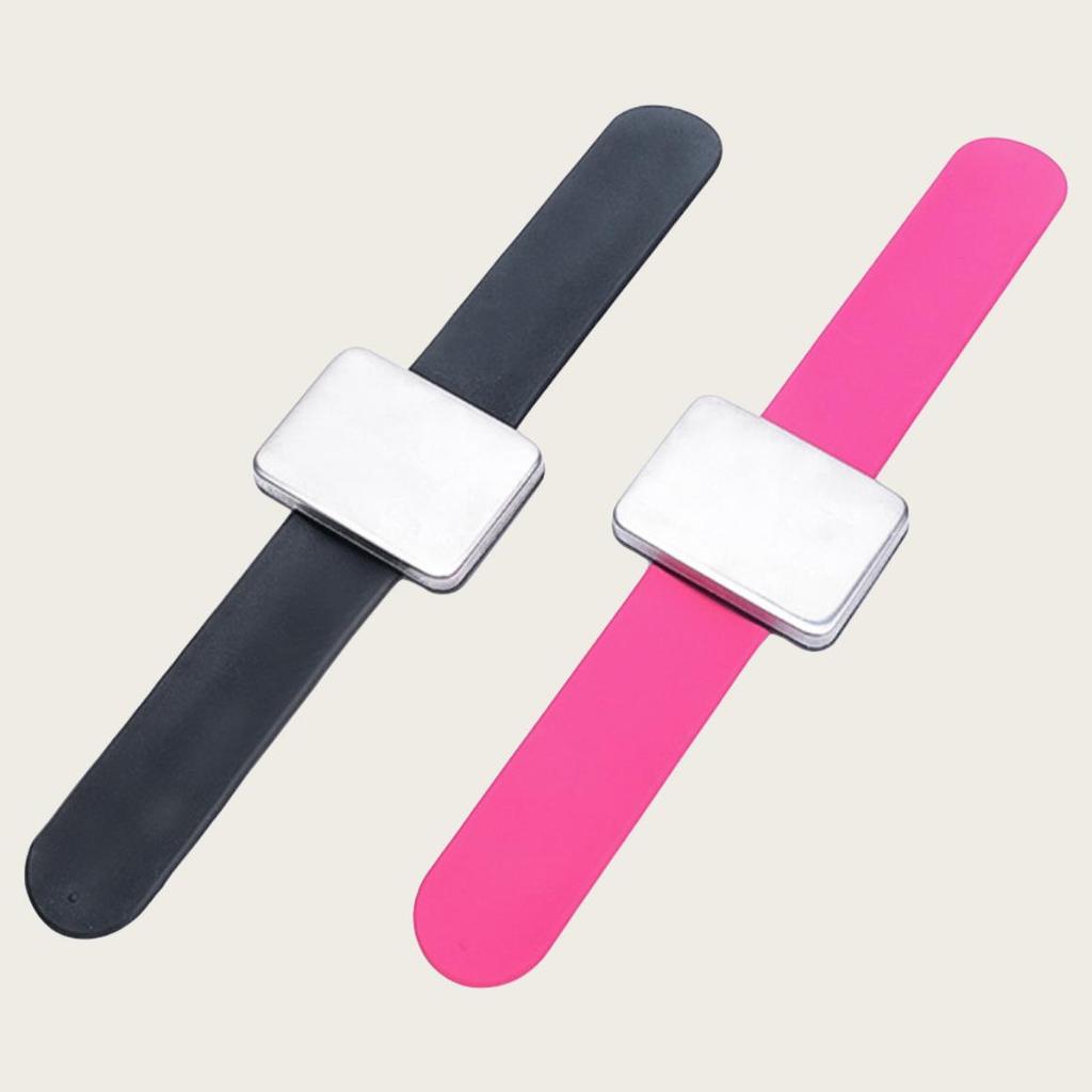 Silicone Magnetic Wristband Hair Clip & Needle Holder Bracelet