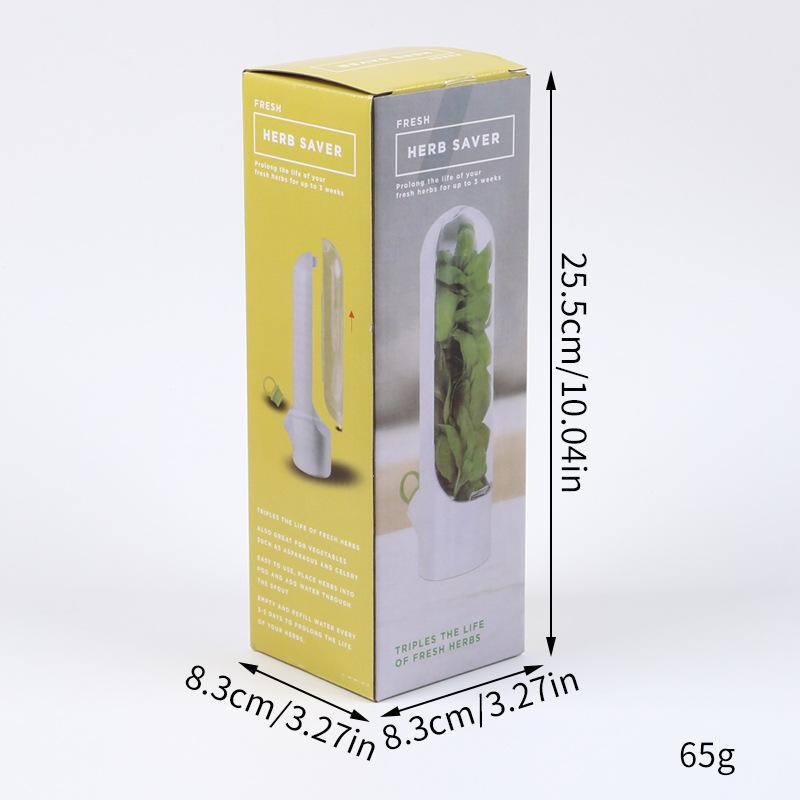 1/2pc Vegaable Container Fresh-Keeping Bottle Kitchen Durable Herb Saver Gadgets Keeping Green Storage Box Leaf Peeler Organizer