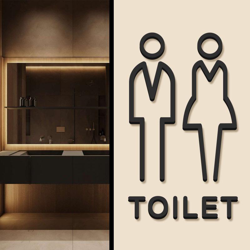 1PC Personalized Creative Door Plates Toilet Sign Signage Board Home Decor Sign Plaque Acrylic