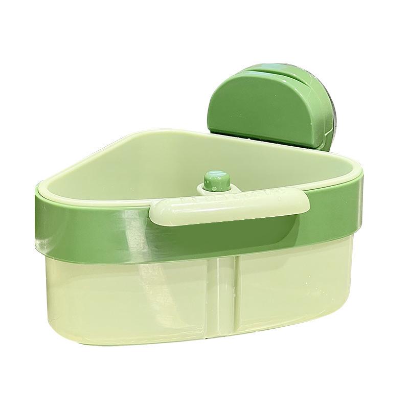 Triangular Kitchen Sink Suction Cup Drain Basket & Fruit Washer