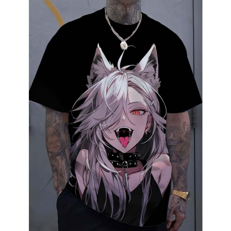 Cartoon Sexy Girl Pattern 3d Printed Men's T-Shirt Oversized Sweatshirt For