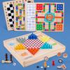 Brangdy Pine Wood 2-in-1 Multi-Game Set