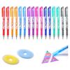 Doyime Erasable Gel Ink Ballpoint Pens, 16-Pack, 8 Colors, 0.5mm, with 2 Erasers. Cute Stationery for Illustrations, Diaries, Students, Teachers,