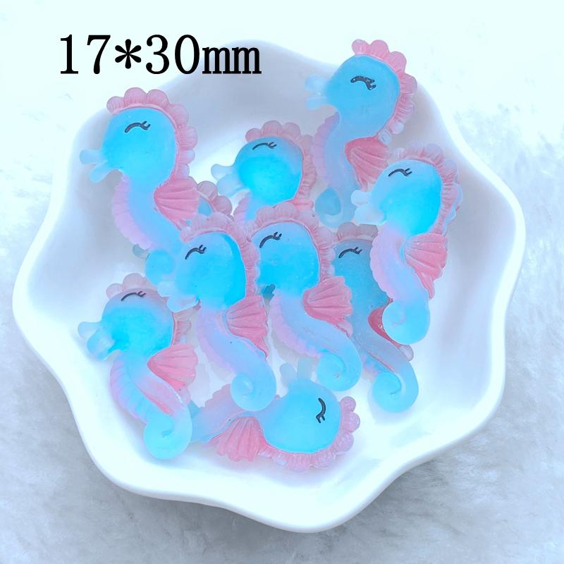 10Pcs New Cute Resin Mini Marine Animal Series Flat Back Manicure Parts Embellishments For Hair Bows Accessories