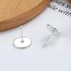 Fa Cai Stud Earrings Chinese Style Personality Trend Earrings Retro Old Simple Male And Female Asymmetric Earrings