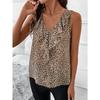 Europäischer Stil Frühling und Sommer Damenbekleidung Mode Leopard Tanktop Ärmellose Bluse
