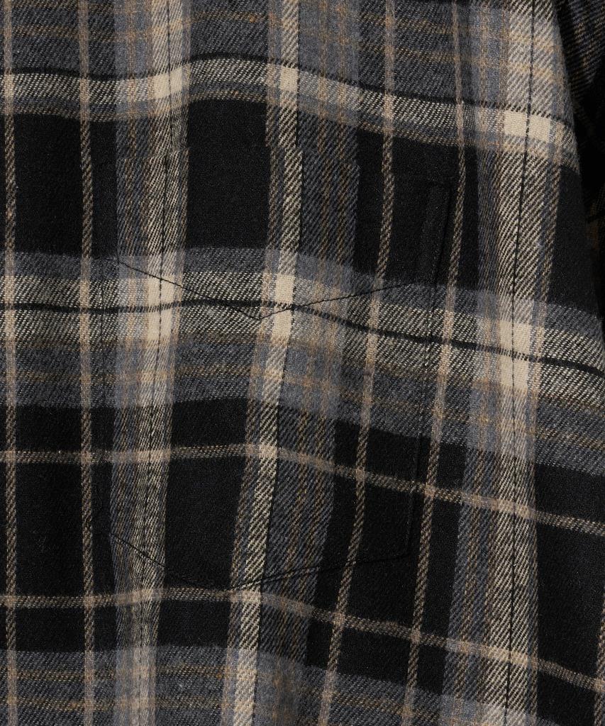 STANDARDERROR 87-Stan081 One-Pocket Vintage Oversized Long Sleeve Check Shirt