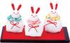 Panami Kyo Chirimen Bean Bag Pastel Rabbit Bean Kit, Bags, LH-329