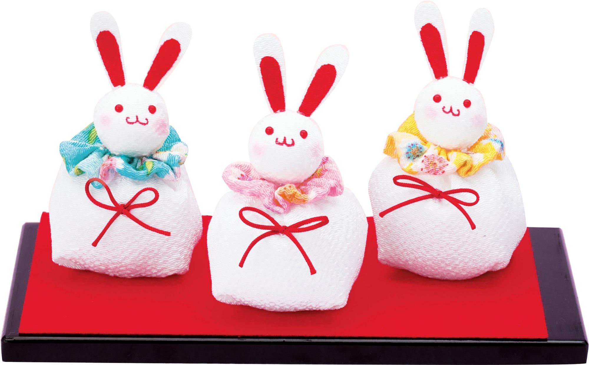 

Panami Kyo Chirimen Bean Bag Pastel Rabbit Bean Kit, Bags, LH-329