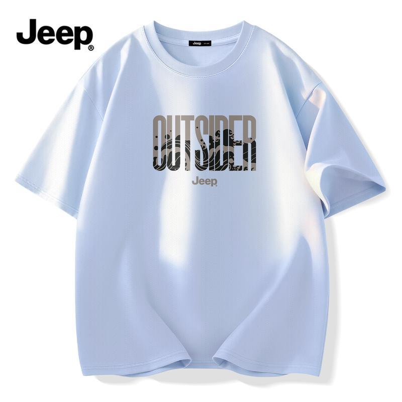 JEEP Men s Ice Silk Quick-Dry Short Sleeve T-shirt 5XL