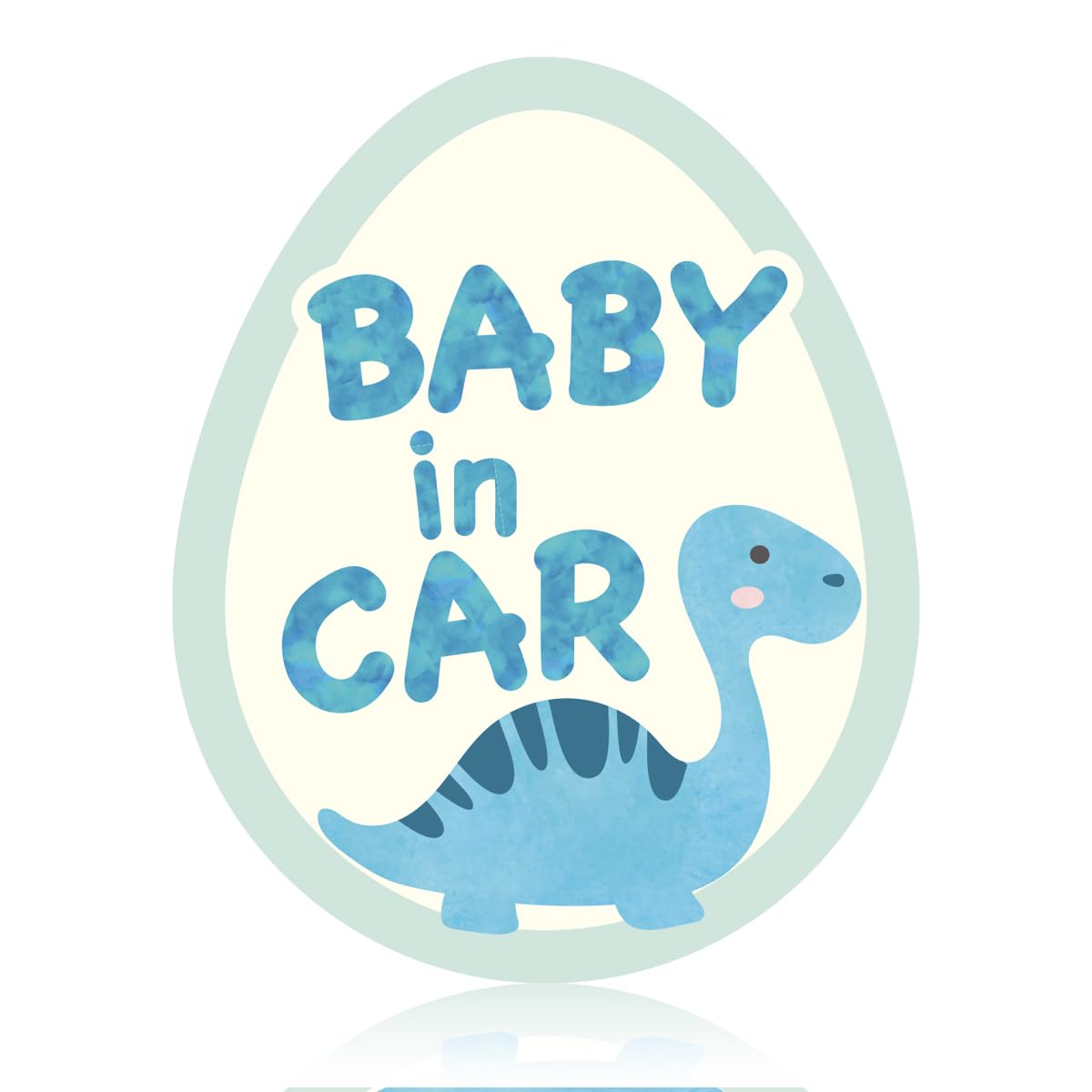 

SAFETY MANIA KIDS IN CAR Car Sticker for Kids Riding Baby Baby Ride on Drive Prevention Dinosaur (Blue (Brachiosaurus), Baby) baby