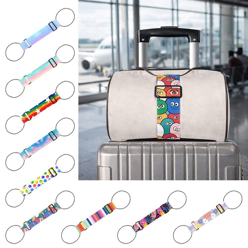 New Colorful Luggage Elastic Strap Reusable Adjustable Luggage Connector Straps Travel Suitcase Fixed Strap Luggag Accessories