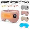 Cordless Heated Eye Mask Hot Cold Compress Heating Sleep Eye Mask  Eye Strain
