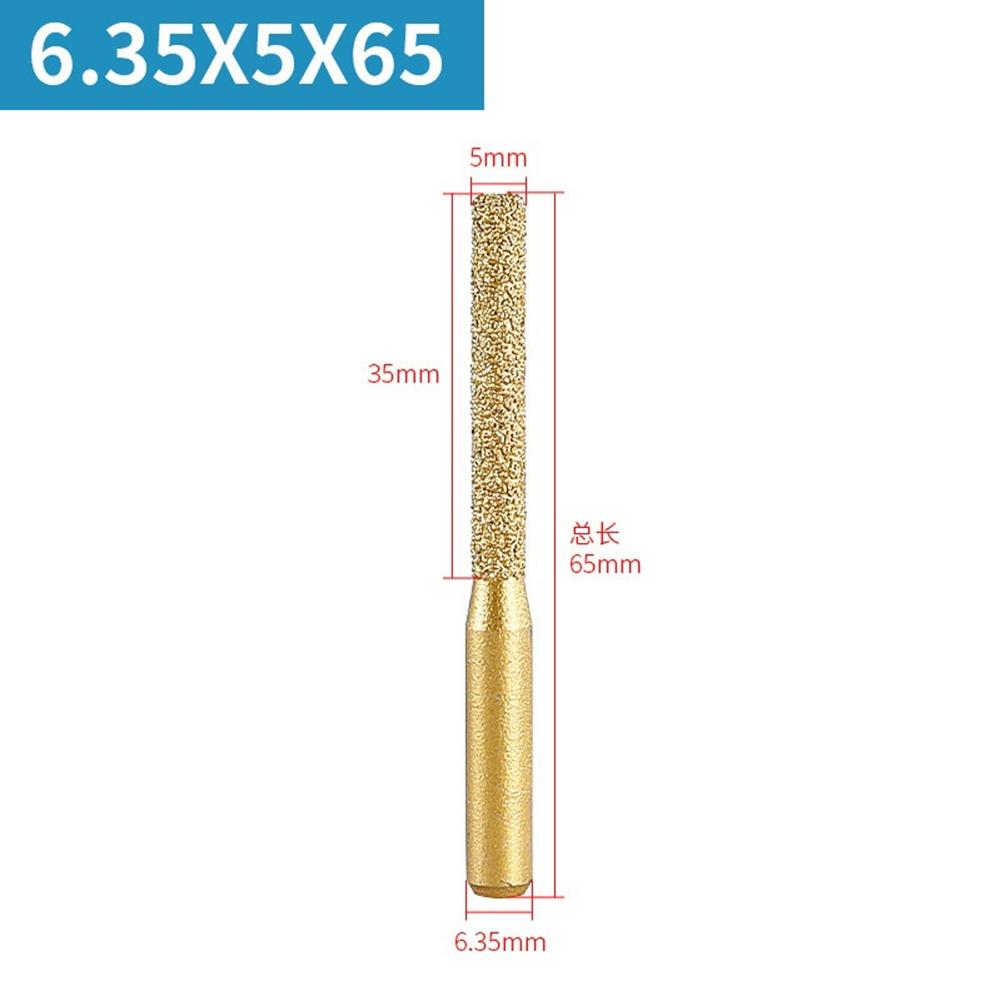 2Pcs 6.35mm Brazed Router Bit Straight Shank Milling Cutter For Granite Tile