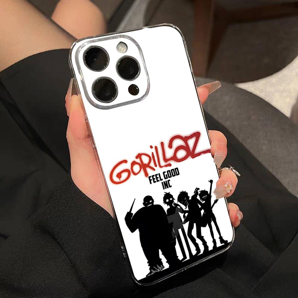 

Virtual Rock Band Gorillaz Phone Case For IPhone 15 Pro Max 16 Pro Max 14 13 11 12 Mini Xs X Xr 7 8 Plus Se Transparent Cover iPhone 11 Pro Max