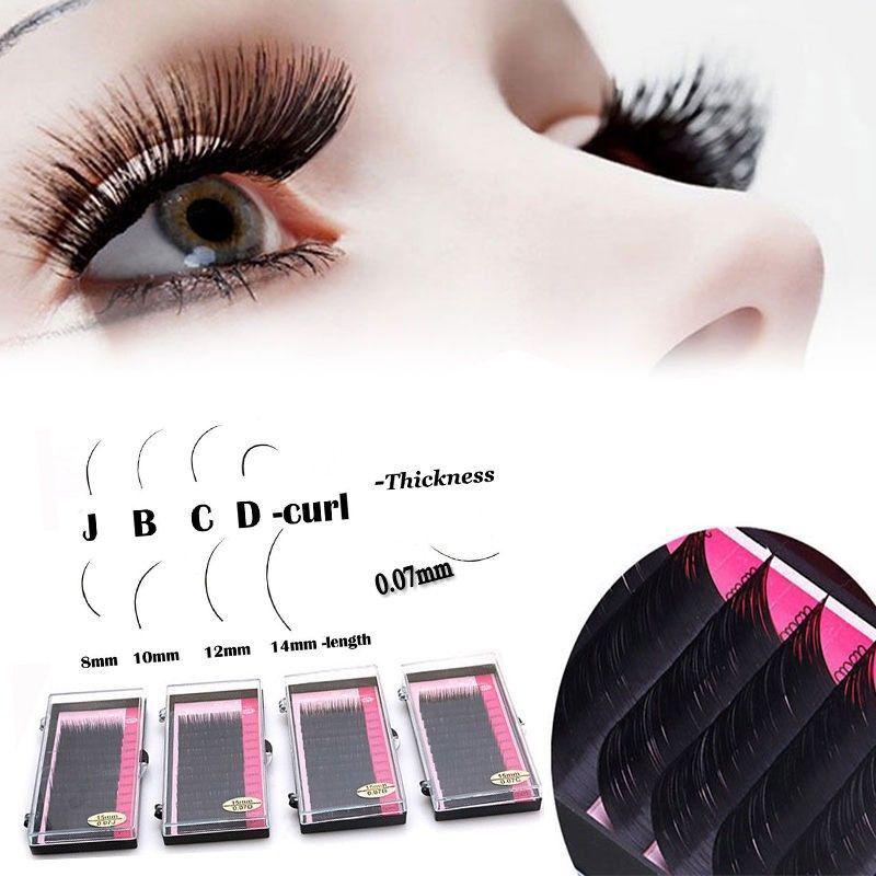 3D Volume Individual Blink Tray Lash 0.1mm C Curl False Eyelash Extension