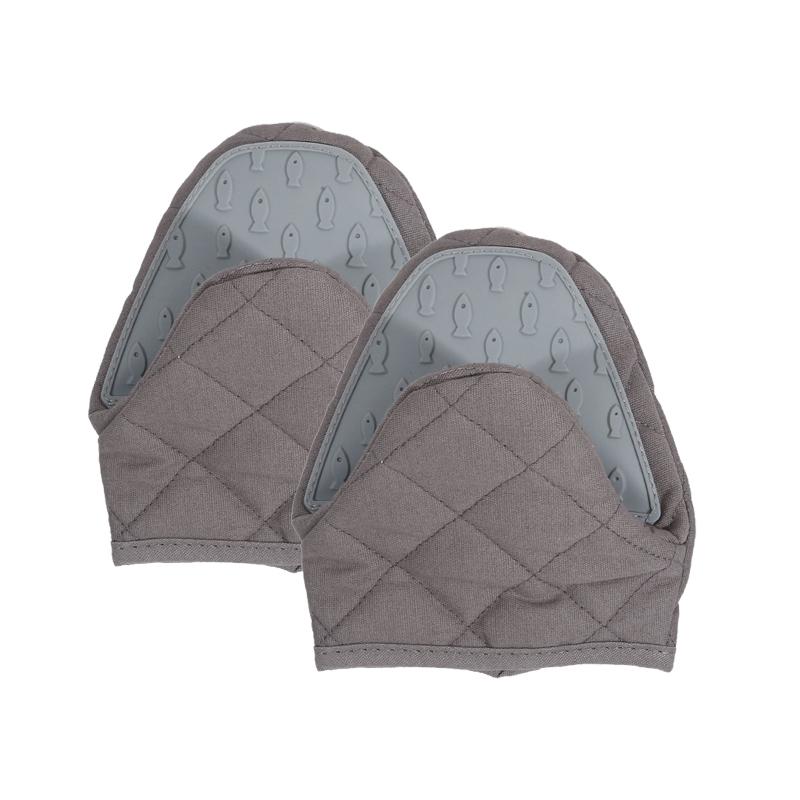 1/2Pcs Silicone Anti Scald Oven Gloves Kitchen Multi Purpose Tray Microwave Oven Baking Dessert Tableware Rack Gloves