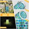 Solar Powered Mosaic Glass Mason Jar Lantern, Colorful Hanging Garden Light, Waterproof Outdoor Decor for Patio Yard