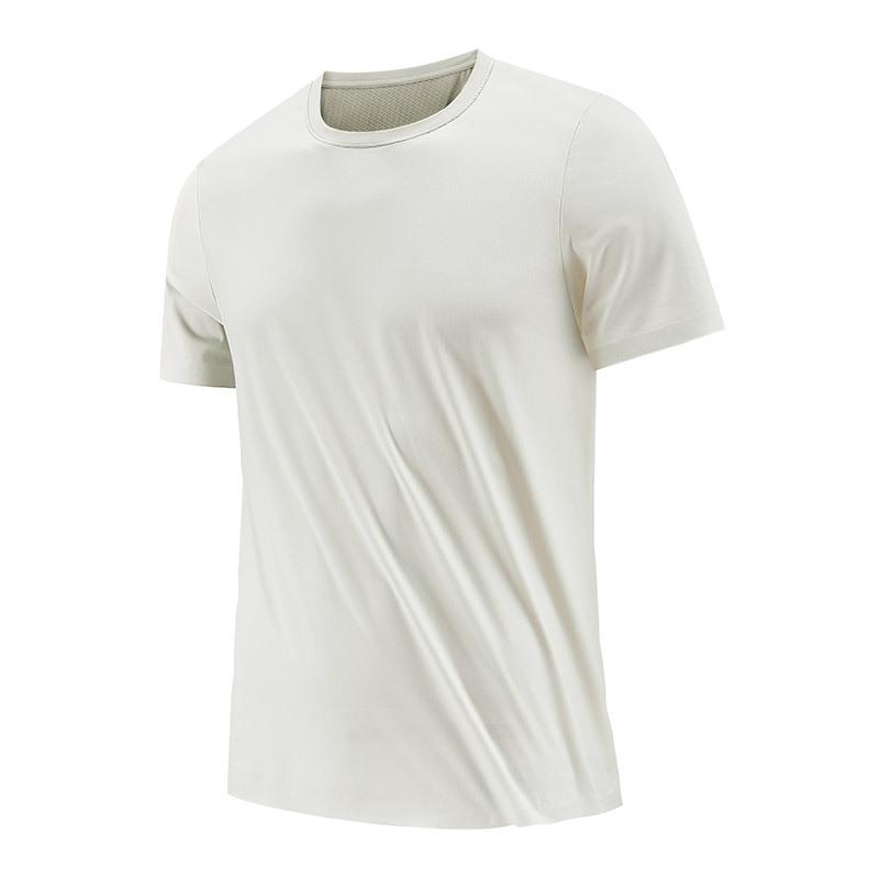 Sports T-shirt Men's Short Sleeved Summer Quick Drying T-shirt Fitness Running Breathable Ice Silk Short T-shirt Men