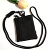 Porte-monnaie mini pour cartes et pièces à suspendre au cou en tissu Oxford décontracté, pochette zippée pour hommes et femmes, porte-clés Ins, petit sac avec cordon