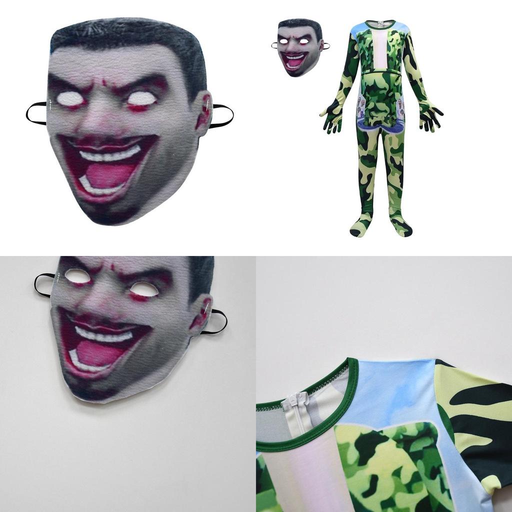 Kreskówkowy Kostium Cosplay Mężczyzny Toalety z Maską Miękki Materiał Europejski Styl Kod 4733)