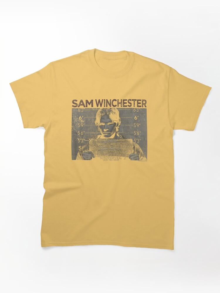 City Hunter Supernatural Sam Winchester Mugshot Portrait Design Classic Unisex T-Shirt